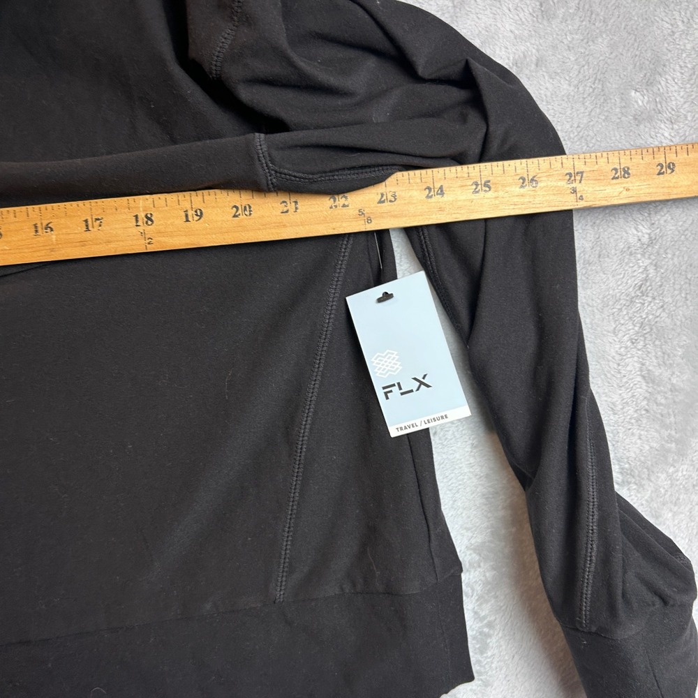 FLX Travel Leisure Sweatershirts Hoodie Womens XL Black Pullover NEW - Picture 4 of 8